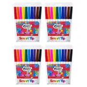 4x 10pc Texta The Original Smart Bullet Tip Markers Water Based Kids Drawing Pen
