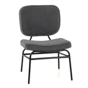 Giantex Upholstered Accent Chair Modern Side Chair w/Metal Frame Sherpa Chair Grey