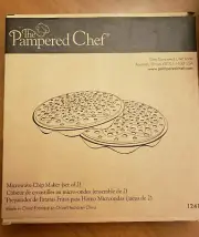NEW Pampered Chef Microwave Chip Maker Set of 2 Potato Cook Snack