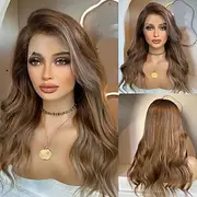 Remy Human Hair 5x5 Closure 13x4 Lace Front Wig Free Part Brazilian Hair Wavy Blonde Wig 130% 150% Density with Baby Hair Highlighted / Balayage Hair 100% Virg