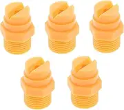 Kisangel 5pcs Pp Sprayer Nozzle for Home Use Fan Shape Spray Nozzle 0° to 110° Angle Plastic Sprayer Connector