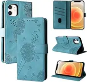 AsWant Wallet Case for iPhone 12/iPhone 12 Pro 6.1-Inch, Premium PU Leather Flip Protective Wallet and Stand Feature Case for iPhone 12 (Blue)