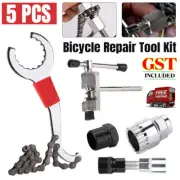5 in1 Bike Repair Tool Kit Crank Chain Cutter Extractor Bracket Freewheel Puller
