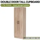 5 Tier Storage Cupboard Pantry Kitchen Cabinet Multi-Purpose Organizer Oak