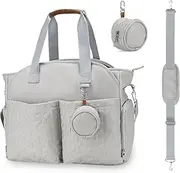 comeder Nappy Changing Bags, Multifunctional Baby Nappy Changing Tote Bag, Large Capacity Waterproof Baby Changing Bags for Diaper All Baby Accessories with Pacifier Bag