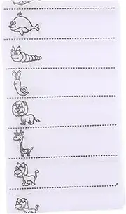SOESFOUFU 1 Roll DIY Iron Name Labels for Clothes Cartoon Design Durable Blank Tags for Daycare School and Camping Activities Writable Labels for Easy Identification