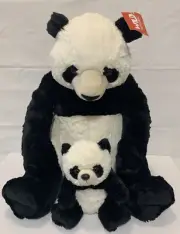 Wild Republic K&M Mom 22 “ Baby 8” Panda Bear Set Plush & Baby PL800