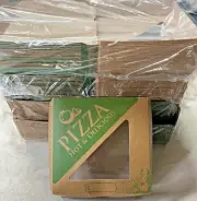 Clamshell Take Out Pizza Box 7"x7"x1.5" Clear Window 6 Dozen 72 Boxes Total