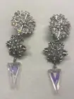 Ritzy Couture snow flake clip earrings