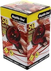 Reptile Infrared Heat Lamp 50W E27 Screw In Soft Light Output Optimum Warmth