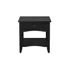 StyleWell End Table Cedar Springs Rectangular Charcoal Black (21.97"W x 21.97"H)