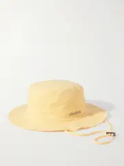 [Jacquemus] Jacquemus - Artichaut Embellished Frayed Cotton-twill Bucket Hat - Pastel yellow - 58 58 Yellow