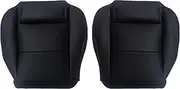 Priprilod Non Perforated Black Driver and Passenger Side Bottom Replacement Seat Cover Fit for Ford Mustang V6 2005 2006 2007 2008 2009