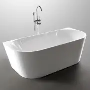 New 1300 Wide Slim Back to Wall Bath Tub Sanitary Grade Acrylic Bathtub Unique