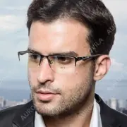 Designer Metal BIFOCAL Reading Glasses Half Rimless Readers for Men ++1.0~3.00