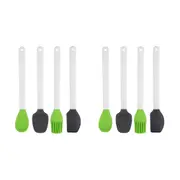 2x 4pc Progressive Mini Silicone Cooking Utensils Set Scoop/Spoon/Brush/Spatula