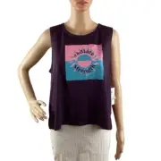 Old Navy Active Go-Dry Tank Top Size L Purple Radiate Strength