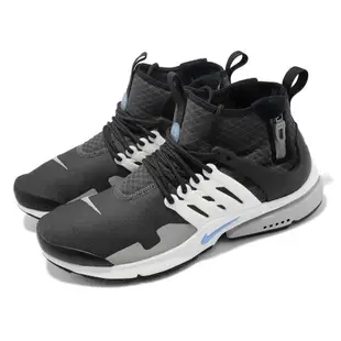 Nike 休閒鞋 Air Presto Mid Utility 男鞋 黑 高筒 襪套式 支撐 經典 DC8751-002