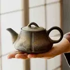 1pc 200ml Japanese Retro Ceramic Teapot Handmade Crude Pottery Kung Fu Tea Set