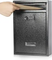 KYODOLED Locking Wall Mount Mailbox,Mail Boxes Outdoor with Combination Lock