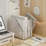 1Pc File Box Desktop Storage Box Transparent Dormitory Desk Stationery Book Rack