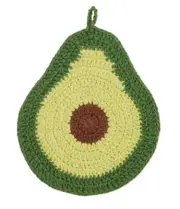 Mud Pie Avocado Crochet Trivet Oven Baking Pot Holder Fiesta NEW