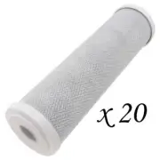 20 High Purity Coconut Shell Carbon Block Filter Cartridges 2.5"x10" 5 Microns
