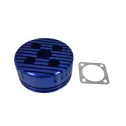 Blue CNC Round Cylinder Head For Racing 66cc 80cc Engine Motorized Bicycle
