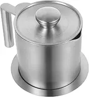 Ciieeo Grease Can with Fine Mesh Strainer Oil Strainer Pot for Cooking Oil Storage Kitchen Essential with Lid