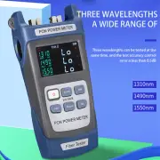 PON optical fiber power meter 1310,1490,1550nm ONT/OLT SM 9/125μm SC APC/UPC USB