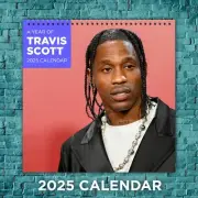 Travis Scott 2025 Music Calendar, 12-Month Celebrity Wall Calendar, Fan Gift