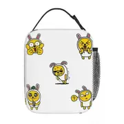 c515 Funky Apeach Lunch Bags Insulated Lunch Tote Waterproof Bento Box Resuable Picnic Bags for Woman Work Children School k515