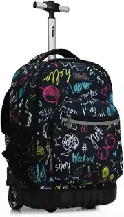 Rolling Backpack 19 Inch Wheeled Boys Girls Travel School Student Trip…