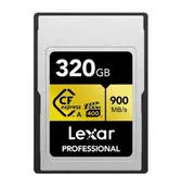 Lexar Professional CFexpress Type A card Gold series 320GB -- CFexpress Type A Professional Gold Series, up to 900MB/s read, 800MB/s write