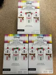 3 boxes NEW Disney Mickey and Minnie Mouse Snowman Blinking LED String Lights