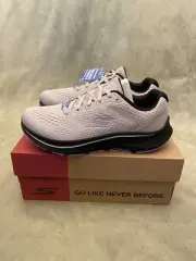 Skechers Womens 8.5 Go Run Consistent 2.0 Mile Marker Lace Up Shoes Gray Sneaker