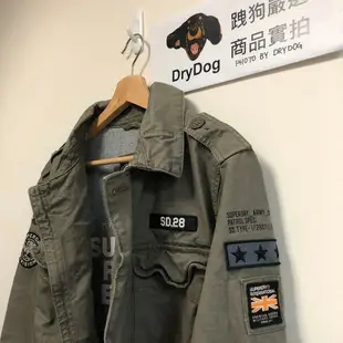 跩狗嚴選 極度乾燥 Superdry M65 Rookie 翻領 軍裝外套 重磅襯衫 貼布徽章 夾克 復古仿舊 橄欖綠 卡其灰