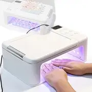 2-in-1 Nail Dryer, 5 Timer Settings and Smart Sensor Nail Dryer, Portable Nail UV Lamp with LCD Display and Storage, Fits All Hand Sizes and Nail Lengths