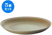 Set of 5, Modern Contrast Lumino Green Pasta (Shallow), 8.7 x 1.3 inches (22 x 3.3 cm), Western Tableware, for Cafes, Restaurants, Restaurants, Commercial Use