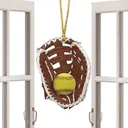 Softball Ornaments | 2D Acrylic Unique Softball Ornament for Christmas Tree - Decorative Softball Player Ornament, Christmas Decorations for Softball Players