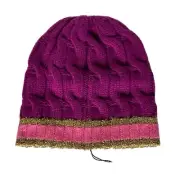 NWT Gucci Knit Wool/Cashmere Magenta/Pink Beanie Hat Medium (57 cm) Italy 544546
