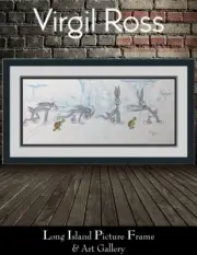 Virgil Ross Original Signed Model Sheet Drawing Bugs & Cecil Race Custom Framed