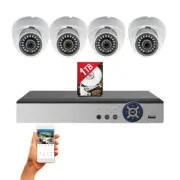 8 Channel HD DVR 4x HD Home CCTV Security Surveillance Camera System Set 1TB