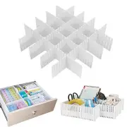 8pcs Adjustable Grid Drawer Dividers DIY Plastic Closet Separator Tidy