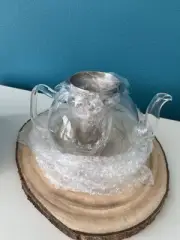 Glass Teapot with Removable Infuser Clear Tea Kettle Stovetop Safe