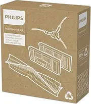 [Philips] Homerun Vacuum and Mop Robots 9000 Series Original Replacement kit - 2 EPA 11 Filters, 1 All-Floor Main Brush & 1 Side Brush, Compatible with 9000 Series (XV1492/10)