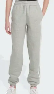Adidas Youth Tech Fleece Jogger - Grey with White Stripes - L