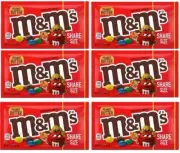 903269 6 x 80.2G PACKETS PEANUT BUTTER M&M'S M&MS CANDY CHOCOLATE SHARE SIZE