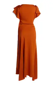 [Victoria Beckham] Draped Stretch Satin Midi Dress