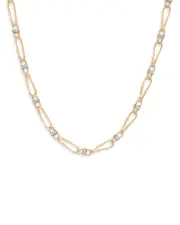 Marco Bicego 18K Yellow & White Gold Marrakech Onde Diamond Link Necklace, 18 OS